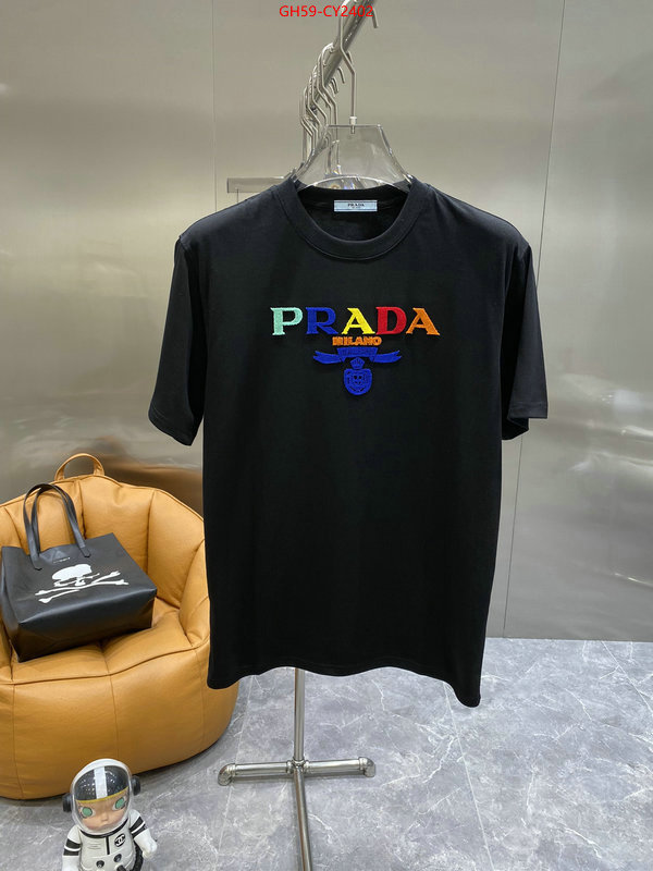 Clothing-Prada knockoff ID: CY2402 $: 59USD