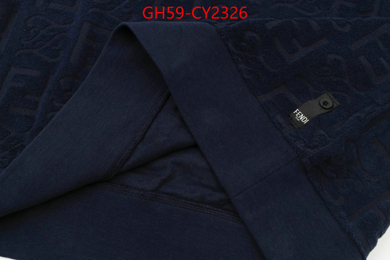 Clothing-Fendi designer high replica ID: CY2326 $: 59USD