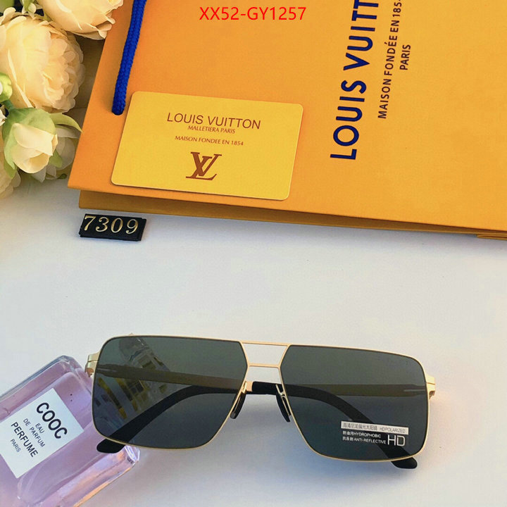 Glasses-LV,buy high-quality fake ID: GY1257,$: 52USD