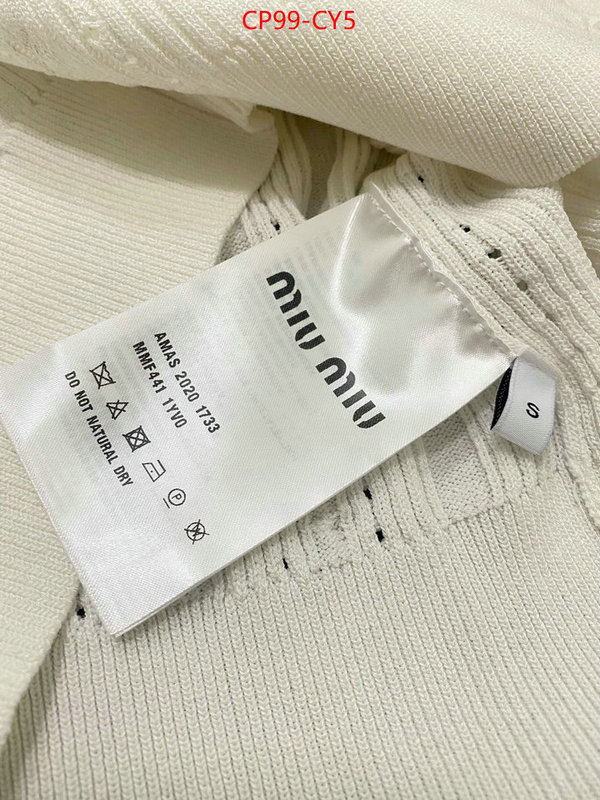 Clothing-MIU MIU,designer fake ID: CY5,$: 99USD