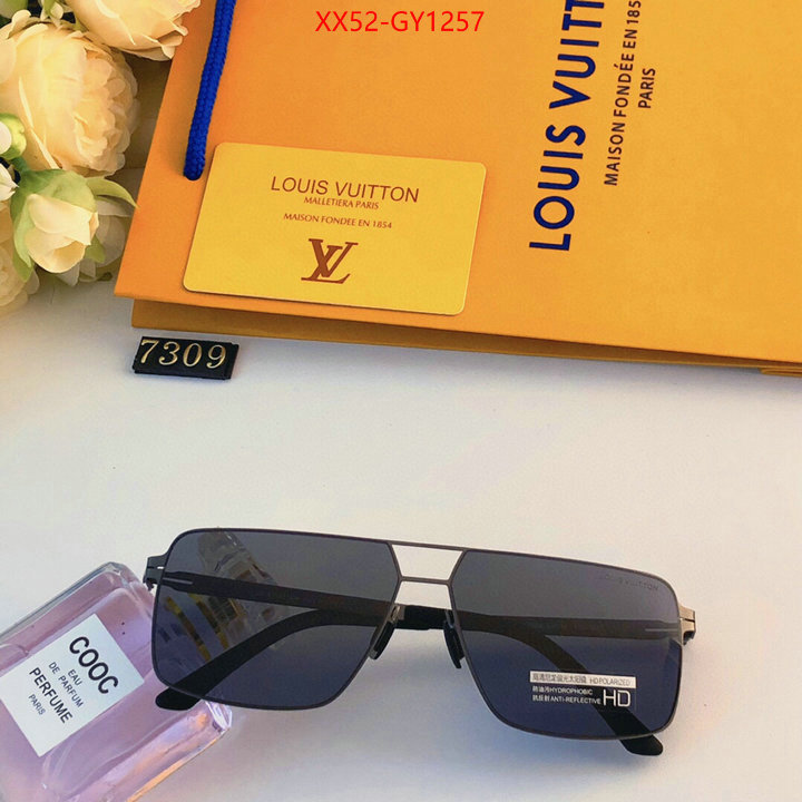 Glasses-LV,buy high-quality fake ID: GY1257,$: 52USD