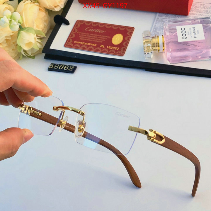 Glasses-Cartier,replica for cheap ID: GY1197,$: 49USD