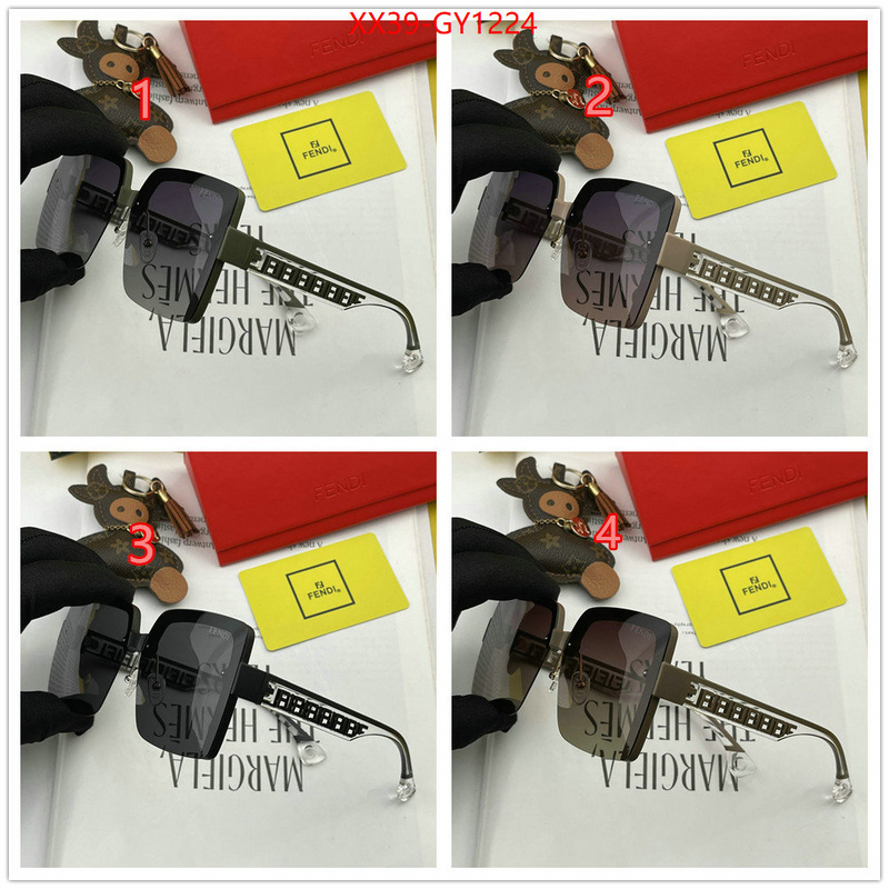 Glasses-Fendi,replica 2023 perfect luxury ID: GY1224,$: 39USD
