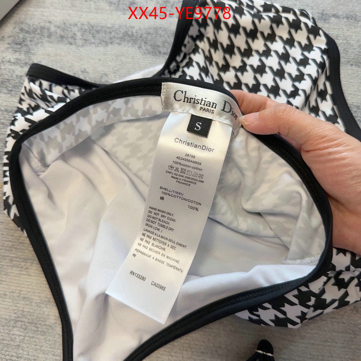 Swimsuit-Dior,aaaaa quality replica ID: YE9778,$: 45USD