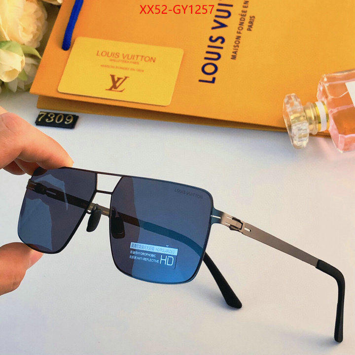 Glasses-LV,buy high-quality fake ID: GY1257,$: 52USD