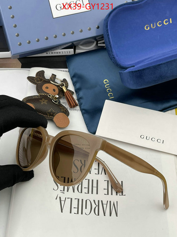 Glasses-Gucci,fake cheap best online ID: GY1231,$: 39USD