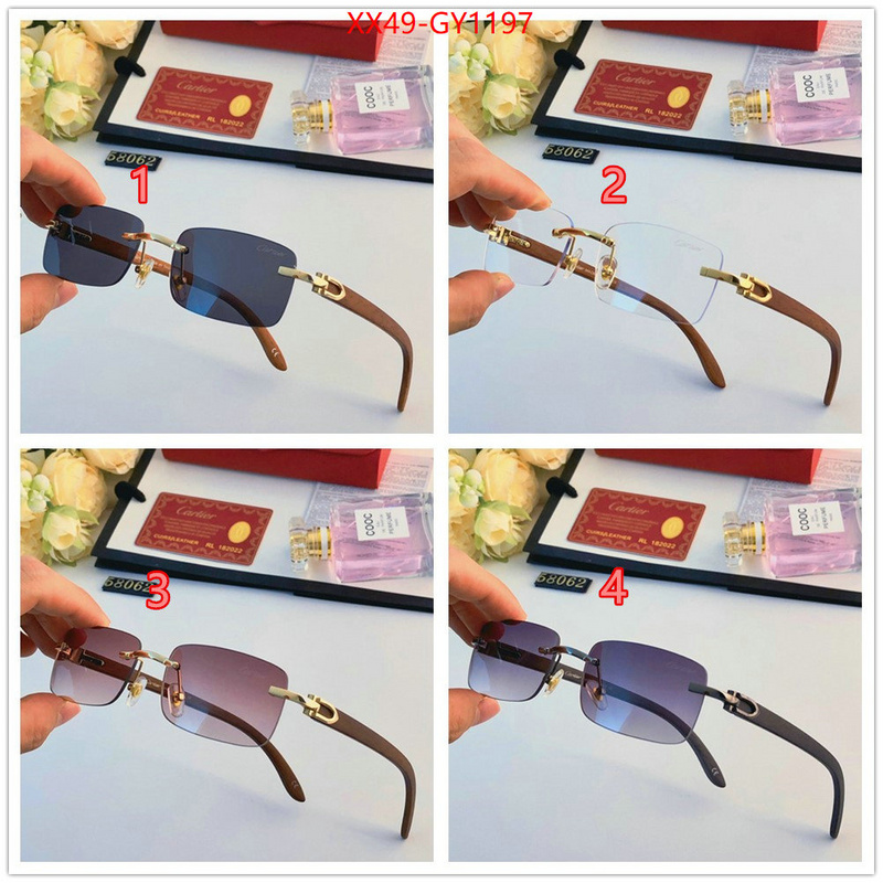 Glasses-Cartier,replica for cheap ID: GY1197,$: 49USD