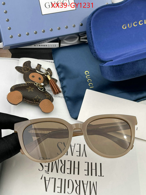 Glasses-Gucci,fake cheap best online ID: GY1231,$: 39USD