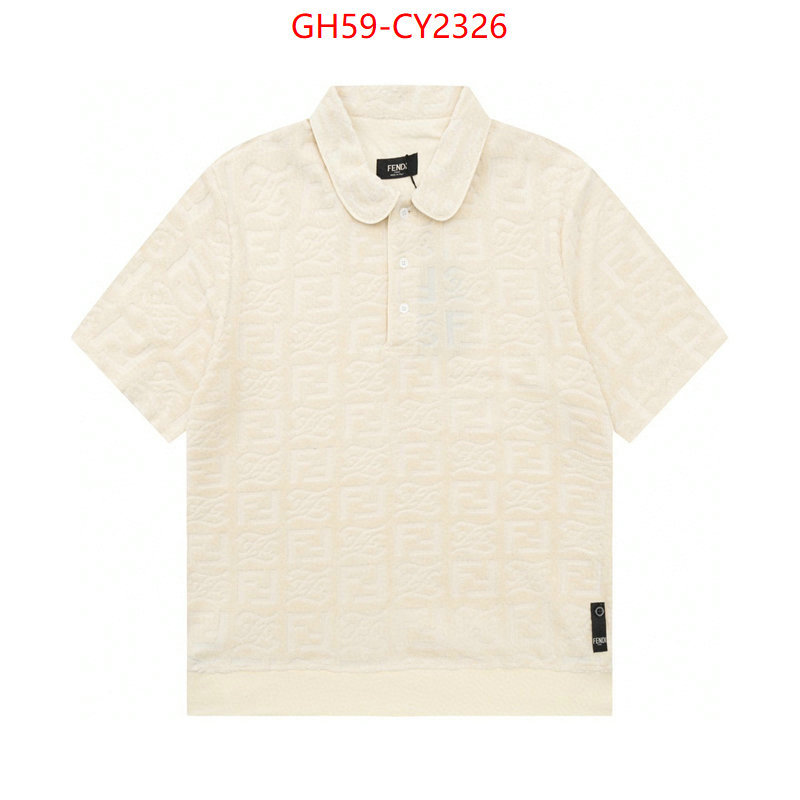 Clothing-Fendi designer high replica ID: CY2326 $: 59USD