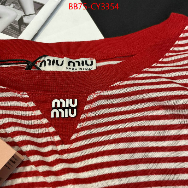 Clothing-MIU MIU replica 1:1 high quality ID: CY3354 $: 75USD