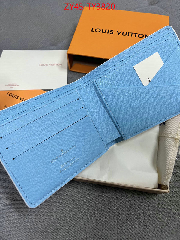 LV Bags(4A)-Wallet best replica quality ID: TY3820 $: 45USD