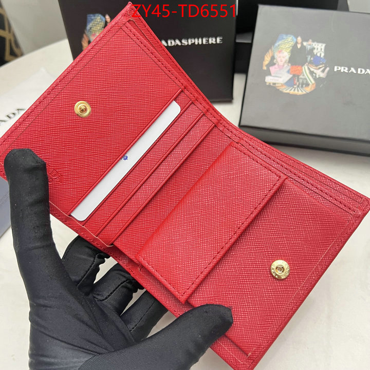 Prada Bags (4A)-Wallet what best replica sellers ID: TD6551 $: 45USD