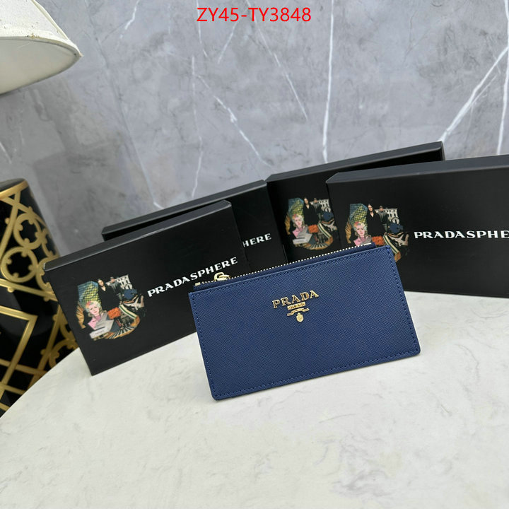 Prada Bags (4A)-Wallet best site for replica ID: TY3848 $: 45USD