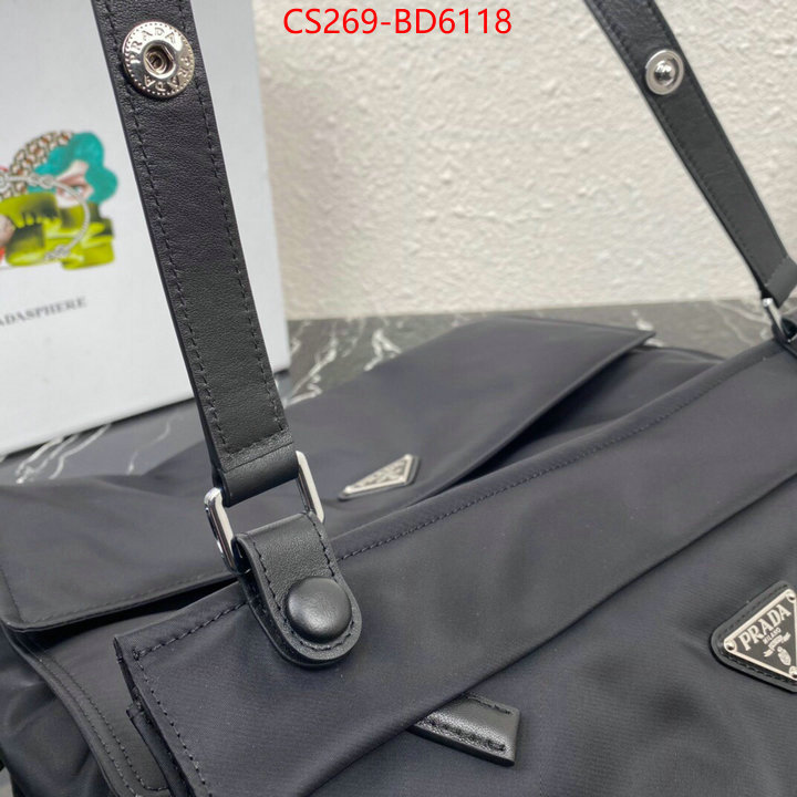 Prada Bags (TOP)-Diagonal- what is a counter quality ID: BD6118 $: 269USD
