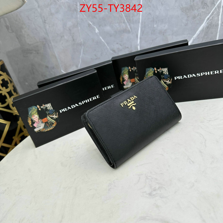 Prada Bags (4A)-Wallet cheap replica designer ID: TY3842 $: 55USD