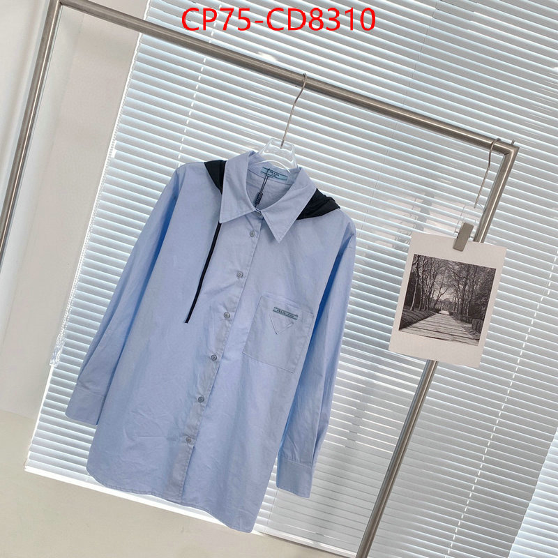 Clothing-Prada designer fashion replica ID: CD8310 $: 75USD