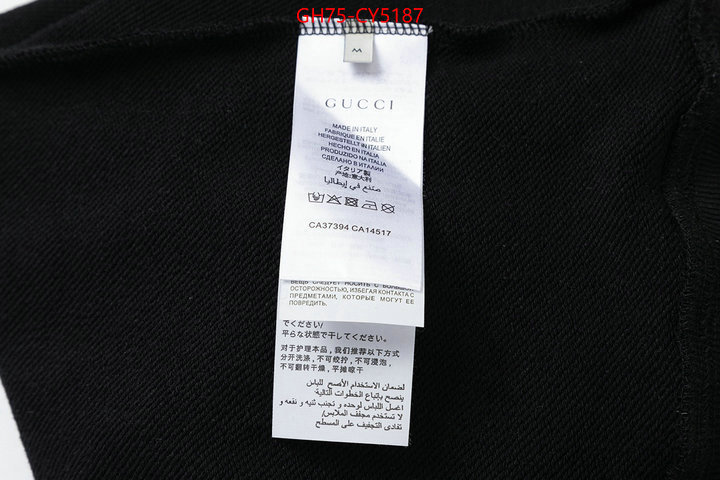 Clothing-Gucci aaaaa customize ID: CY5187 $: 75USD