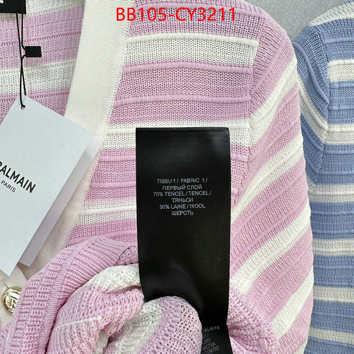 Clothing-Balmain where should i buy to receive ID: CY3211 $: 105USD