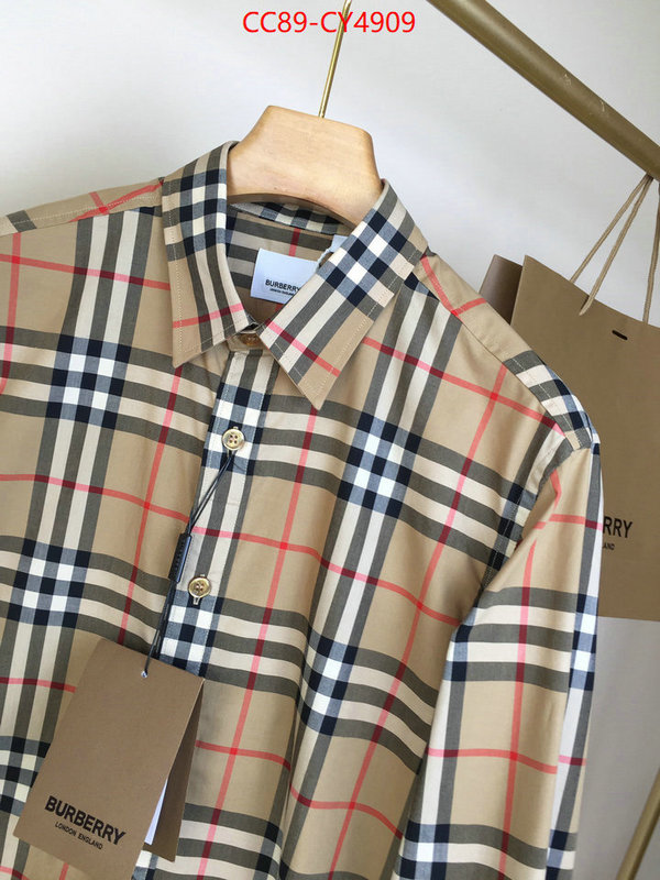 Clothing-Burberry buy cheap ID: CY4909 $: 89USD