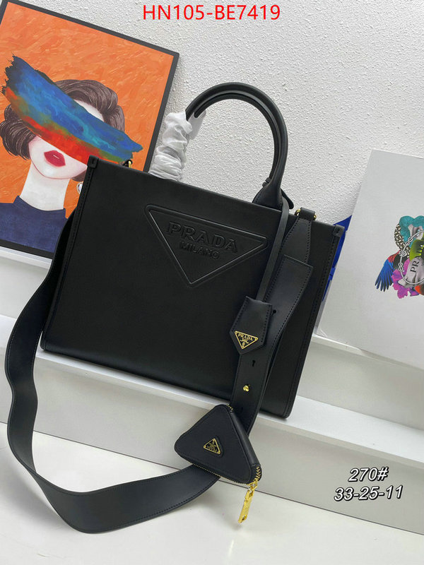 Prada Bags (4A)-Handbag- 1:1 replica ID: BE7419 $: 105USD