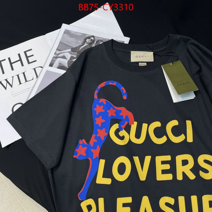 Clothing-Gucci 2023 replica ID: CY3310 $: 75USD