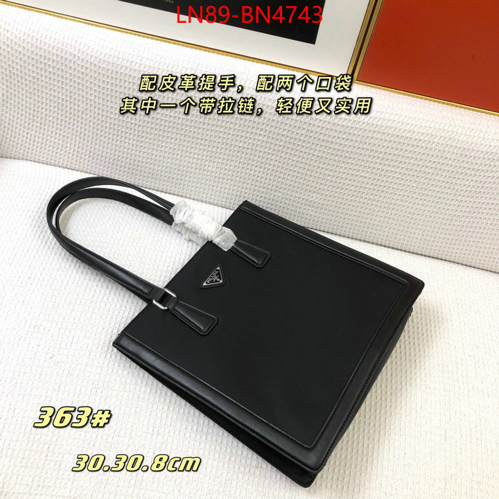 Prada Bags (4A)-Handbag- fake ID: BN4743 $: 89USD