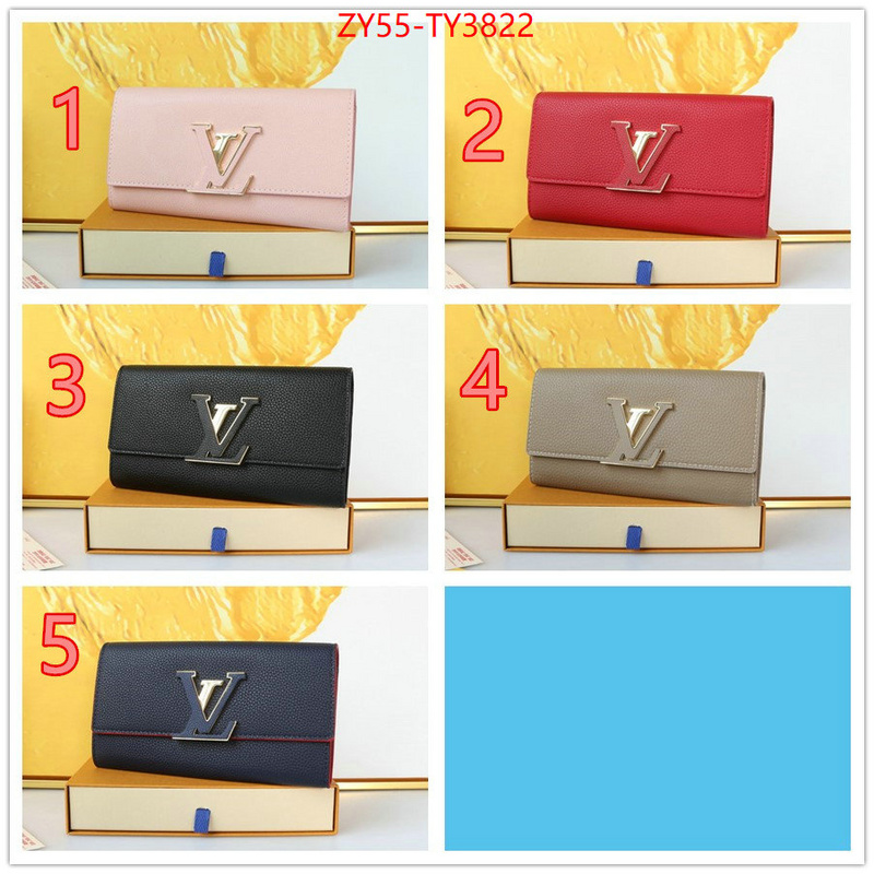 LV Bags(4A)-Wallet buying replica ID: TY3822 $: 55USD