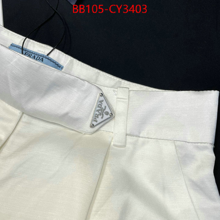 Clothing-Prada top brands like ID: CY3403 $: 105USD