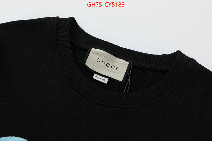 Clothing-Gucci high quality designer replica ID: CY5189 $: 75USD