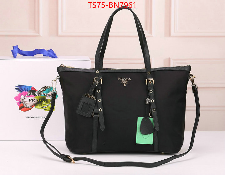Prada Bags (4A)-Handbag- shop cheap high quality 1:1 replica ID: BN7961 $: 75USD