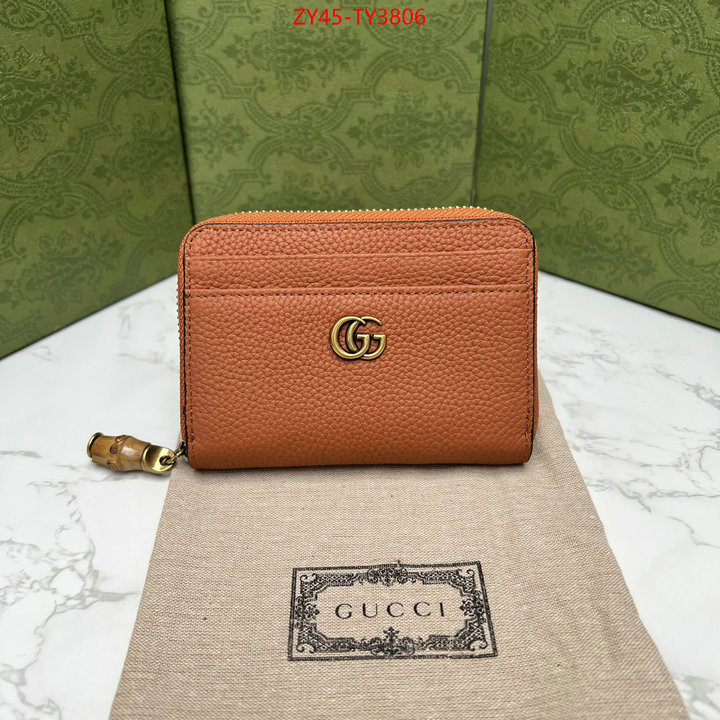 Gucci Bags(4A)-Wallet- where to find best ID: TY3806 $: 45USD