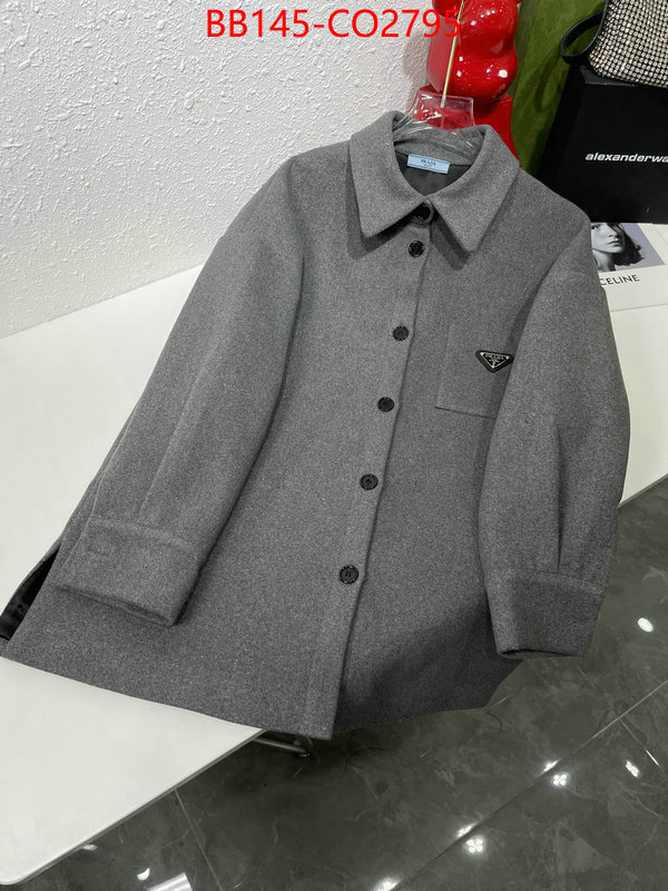 Clothing-Prada designer high replica ID: CO2795 $: 145USD