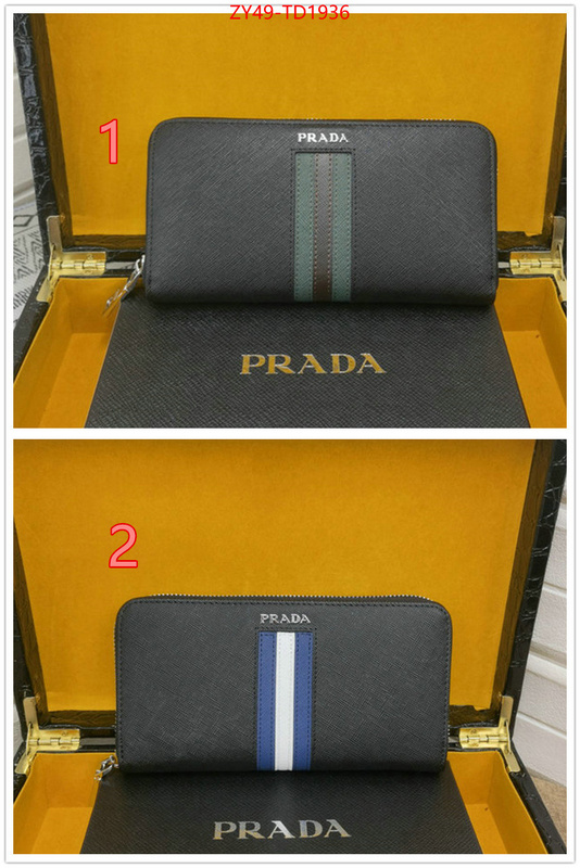 Prada Bags (4A)-Wallet luxury fashion replica designers ID: TD1936 $: 49USD