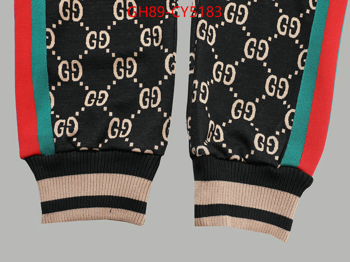 Clothing-Gucci is it illegal to buy dupe ID: CY5183 $: 89USD