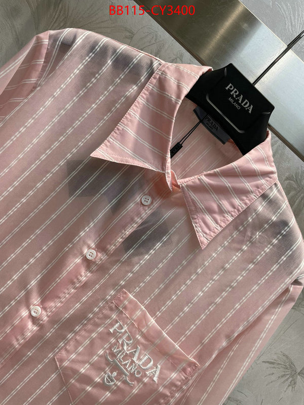 Clothing-Prada outlet sale store ID: CY3400 $: 115USD
