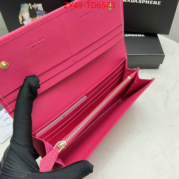 Prada Bags (4A)-Wallet replica 2023 perfect luxury ID: TD6548 $: 49USD