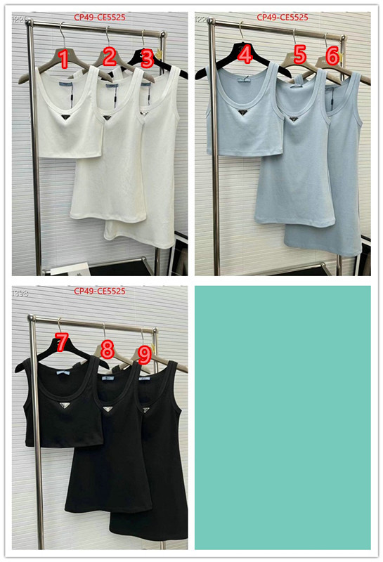 Clothing-Prada luxury fashion replica designers ID: CE5525 $: 49USD