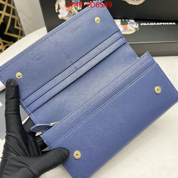 Prada Bags (4A)-Wallet best fake ID: TD6549 $: 49USD