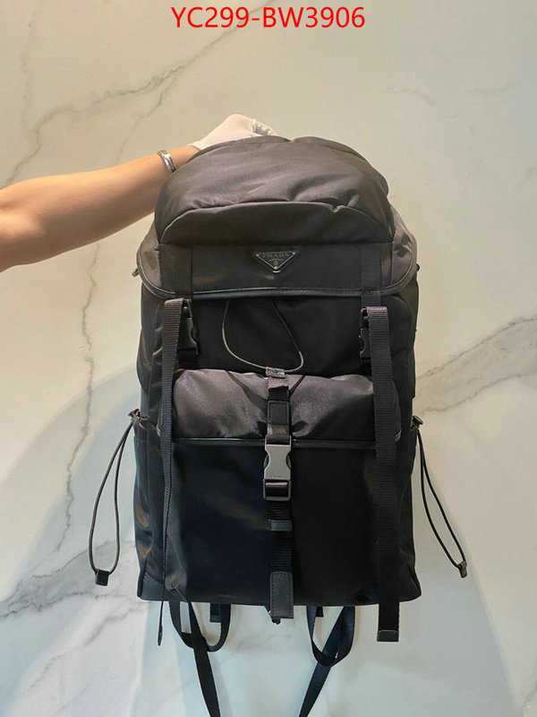 Prada Bags (TOP)-Backpack- luxury fake ID: BW3906 $: 299USD