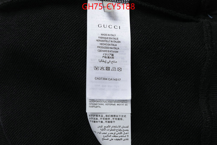 Clothing-Gucci from china ID: CY5188 $: 75USD