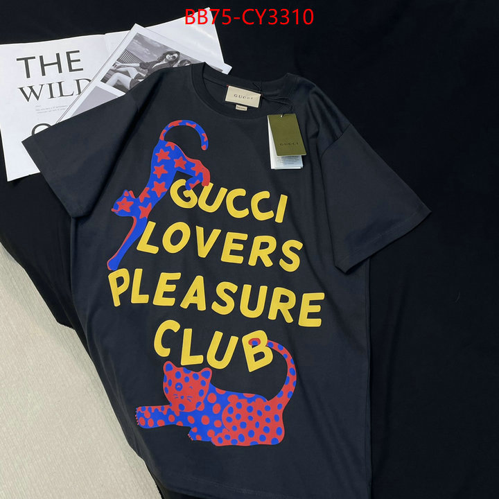 Clothing-Gucci 2023 replica ID: CY3310 $: 75USD