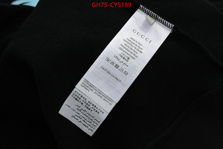 Clothing-Gucci high quality designer replica ID: CY5189 $: 75USD