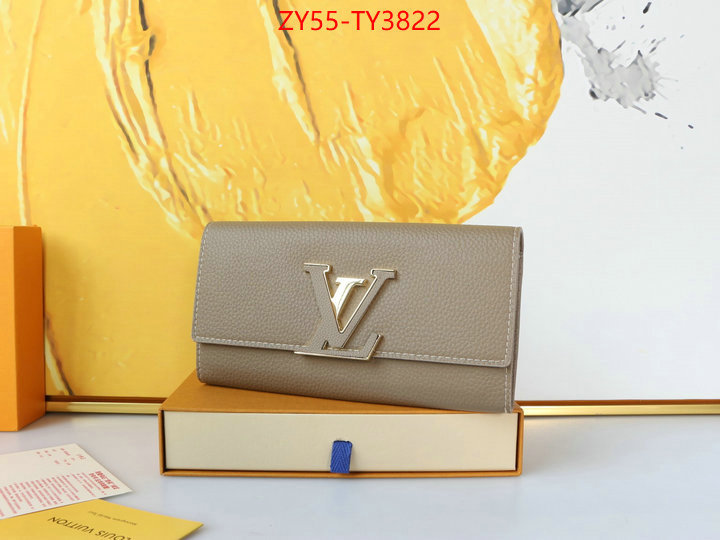 LV Bags(4A)-Wallet buying replica ID: TY3822 $: 55USD