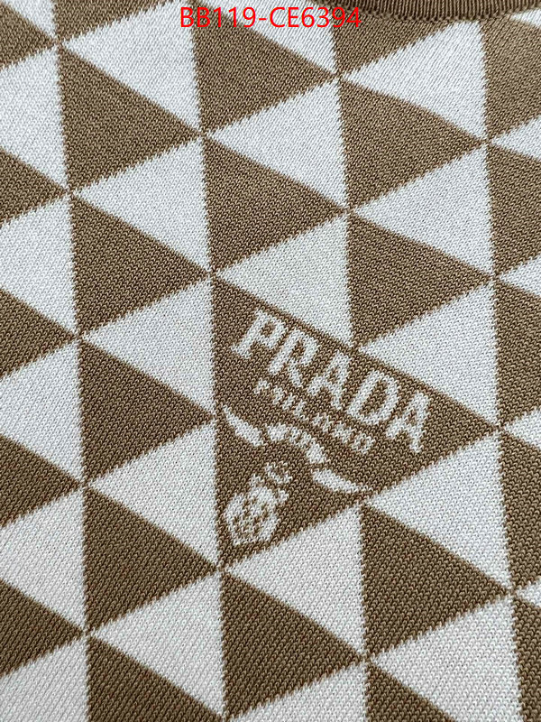 Clothing-Prada knockoff highest quality ID: CE6394 $: 119USD