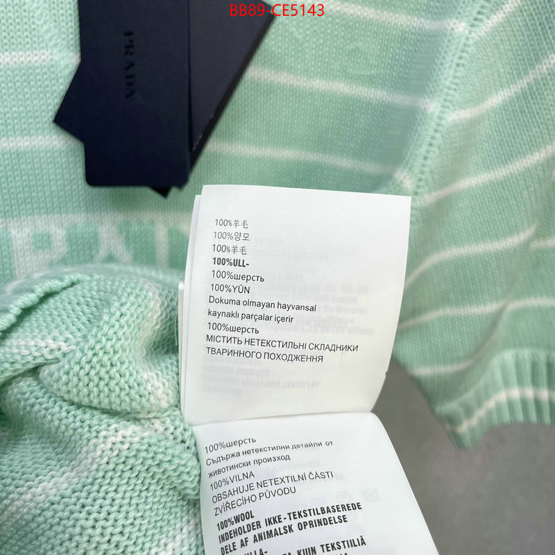 Clothing-Prada shop cheap high quality 1:1 replica ID: CE5143 $: 89USD