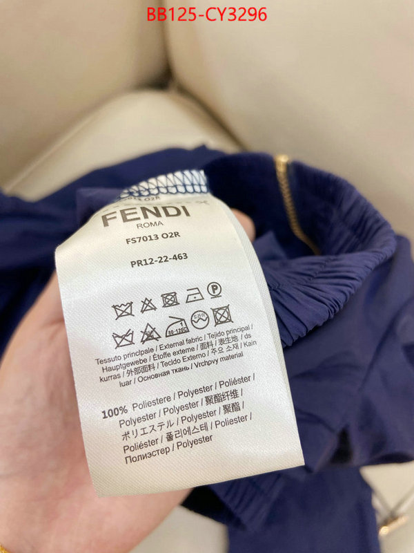 Clothing-Fendi replica sale online ID: CY3296 $: 125USD