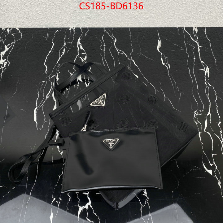 Prada Bags (TOP)-Handbag- 2023 aaaaa replica 1st copy ID: BD6136 $: 185USD