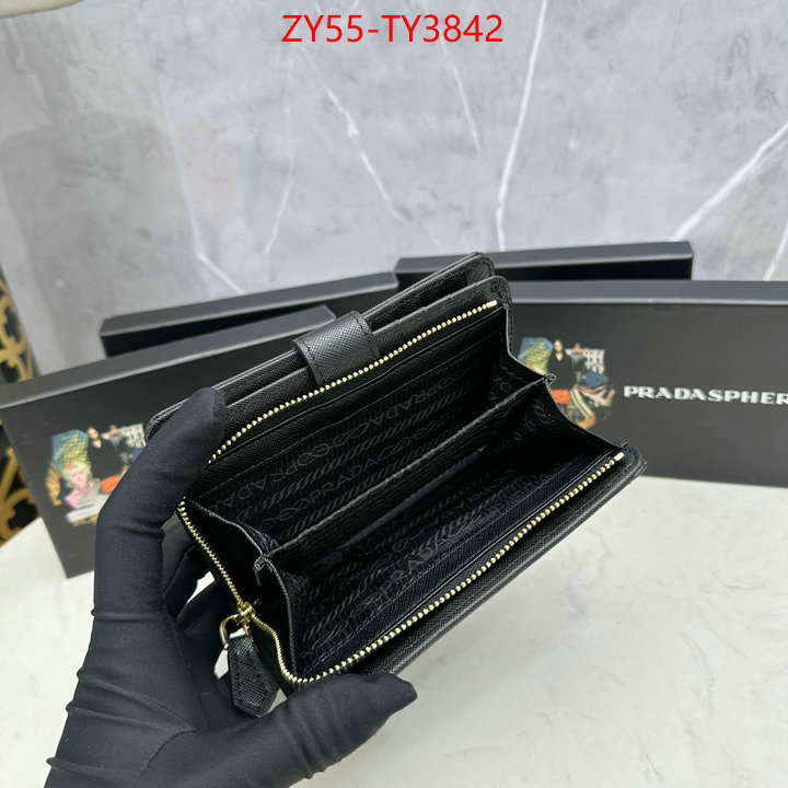 Prada Bags (4A)-Wallet cheap replica designer ID: TY3842 $: 55USD