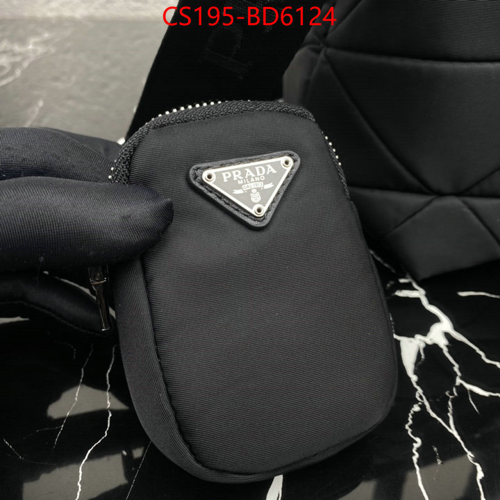Prada Bags (TOP)-Handbag- perfect ID: BD6124 $: 195USD