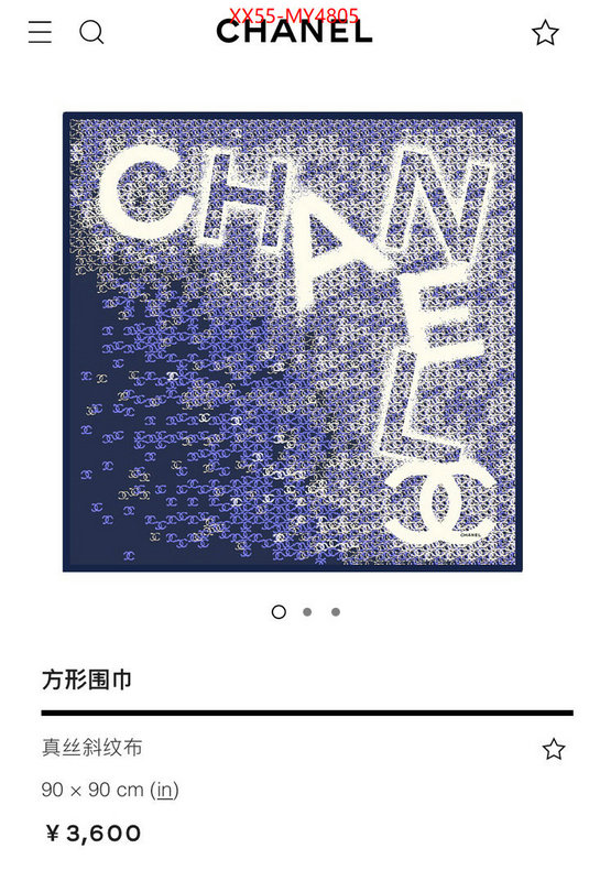 Scarf-Chanel hot sale ID: MY4805 $: 55USD